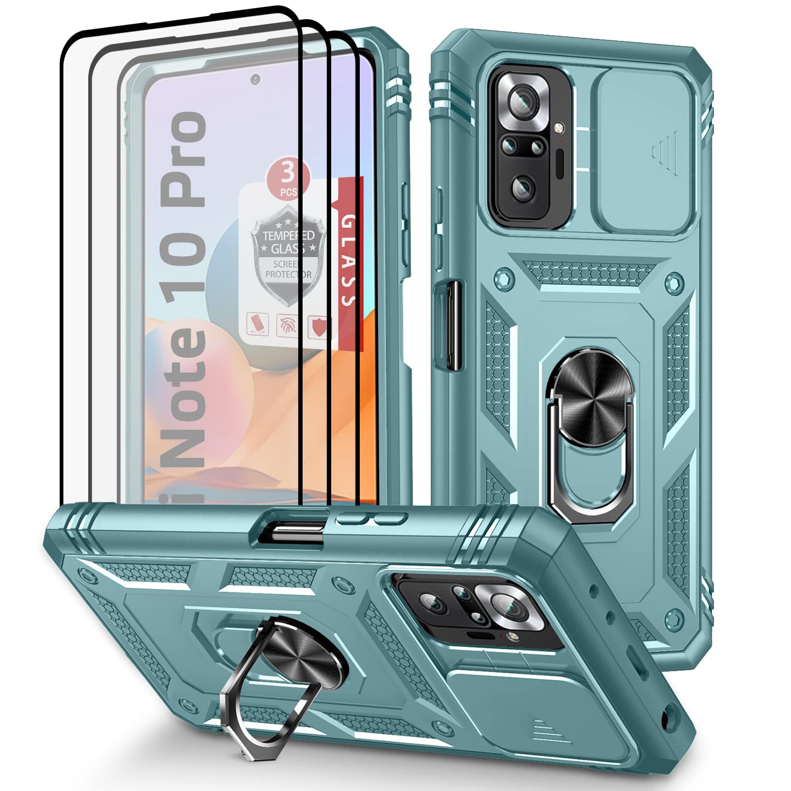 Amazon.com: Xiaomi Redmi Note 10 Pro/Pro MAX Case With 3 Pcs